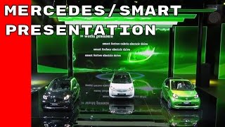 Mercedes Generation EQ and Smart Car Presentation At Paris Motor Show [upl. by Aserret868]