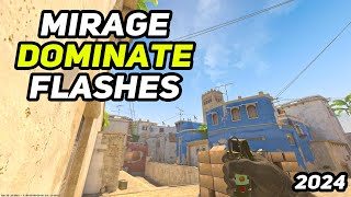 CS2 Mirage  Flashes For Dominate On Map In 2024 [upl. by Gilman]