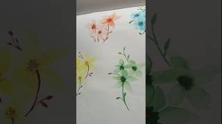 Floral painting ideaartdiyeasyflowerviraltrendingyoutubeshorts [upl. by Alasdair672]