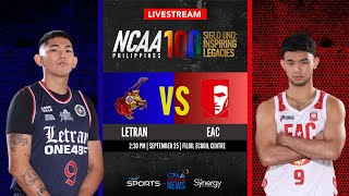 Letran vs EAC Men’s Basketball  NCAA Season 100  Replay [upl. by Abihsot]