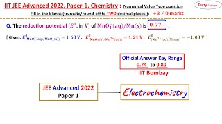 The reduction potential E0 in V of MnO4−aqMns is   Given 𝐸°MnO4 – aqMnO2s [upl. by Ahsekyt]