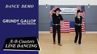 GRUNDY GALLOP  Line Dance Demo amp Walk Through [upl. by Atineb745]