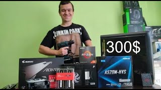 Ryzen 5 5500  RX 570 300 PC Build [upl. by Ruphina]