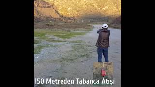 150 Metreden Tabanca Atışı  Pistol Shooting From 150 Meters shorts pistol gun 9mm hunting [upl. by Ashlen]