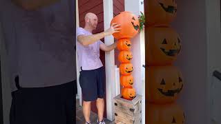 These DIY pumpkin topiaries really light up the night halloweenideas diyhalloween [upl. by Emmett]