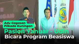 Program Beasiswa Perguruan Tinggi Paslon YanuarUdin Targetkan Cetak Ribuan Sarjana [upl. by Dick]