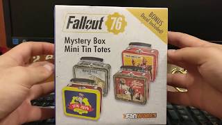 Unboxing Fallout 76 Mystery Mini Tin Tote [upl. by Placeeda]