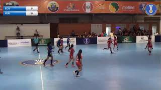 CAMPEONATO DE BALONMANO FEMENINO JUNIOR ECUADOR VS PERÚ [upl. by Einned]