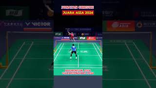 Jonatan Christie Juara Asia 2024 Taklukkan Li Shi Feng di Final badminton Shorts jonatanchristie [upl. by Loginov794]