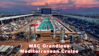 Boarding and cabin tour  MSC Grandiosa Mediterranean Cruise 2023 [upl. by Sonahpets]