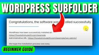 How to create subfolder for wordpress website 2024 [upl. by Hadwyn]