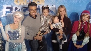 Jaime Camil Heidi Balvanera and their kids quotDisney On Ice Presents FROZENquot Premiere [upl. by Aihceyt]