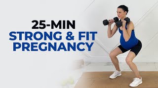 Pregnancy Exercises For Strength Dumbbell Workout for 1st 2nd amp 3rd Trimester [upl. by Lach]