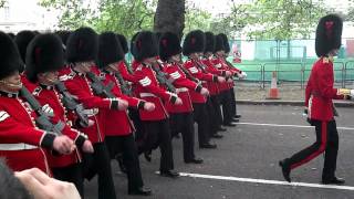 Queens Guard Marching From Buckingham Palace [upl. by Petulah]