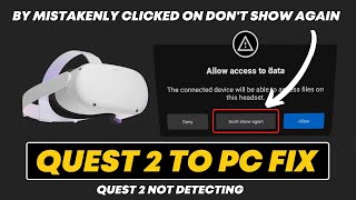 Oculus Quest 2 Not Connecting to PC FIX   Quest 2 Link Cable Not Connecting to PC In Hindi Vrbeast [upl. by Yedsnil]