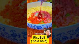 Rice Ball or Bola Bola asianfoodblog food foodblogger food foodblog asianfoodlover delicious [upl. by Nae]