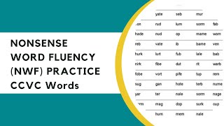 Nonsense Word Fluency NWF with Consonant Blends CCVC [upl. by Machos548]