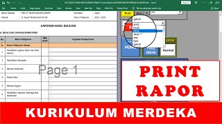 CARA MENCETAK RAPOR KURIKULUM MERDEKA [upl. by Hatti930]