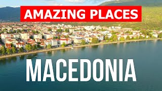 Macedonia country tour  Attractions lakes mountains nature cities  4k video  North Macedonia [upl. by Humberto]