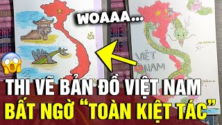 Chấm bài vẽ trang trí BẢN ĐỒ VIỆT NAM thầy giáo gây bất ngờ vì toàn KIỆT TÁC  Tin Nhanh Official [upl. by Plantagenet]