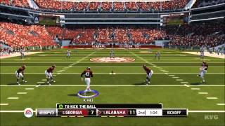 NCAA Football 14  Georgia vs Alabama Gameplay HD [upl. by Beora]