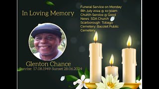 Homegoing for Glenton Chance on Monday 8th July 2024  1030am [upl. by Aytac897]