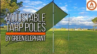 Adjustable Tarp  Tent Poles from Green Elephant [upl. by Annawd]