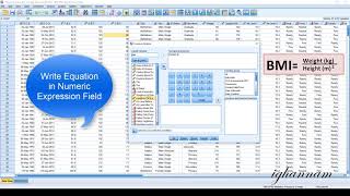 BMI Calculation By SPSS [upl. by Georas457]