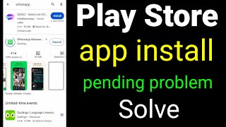 play store app install pending problem [upl. by Ehcnalb287]