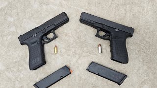 Glock pistol 45acp vs 9mm ammo test [upl. by Nilatak]