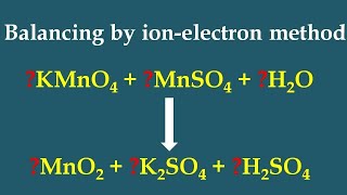 Balancing of redox reactions by ionelectron method Example 4 [upl. by Minetta]