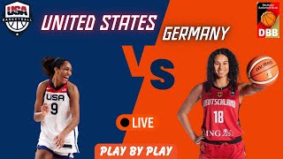 United States vs Germany womens basketball live play by play with Quita [upl. by Yasmar]