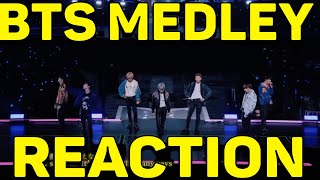 BTS 방탄소년단 MEDLEY LIVE PERFORMANCE REACTION [upl. by Aicela]