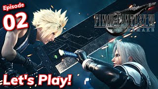 Final Fantasy VII Remake  Lets Play Episode 02 LIVE [upl. by Metzgar697]