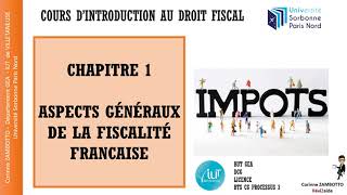 Cours de fiscalité  Introduction à la fiscalité française  BUT GEA  2021  FISCA01 [upl. by Enialahs591]