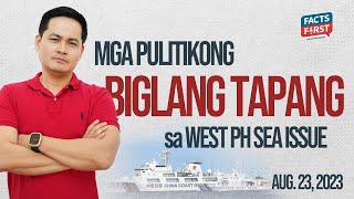 Mga pulitikong biglang tapang sa China bullying [upl. by Lanita]