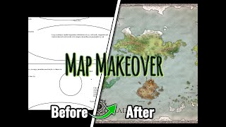 Map Makeover  From sketch to fullcolor fantasy map [upl. by Onateag86]