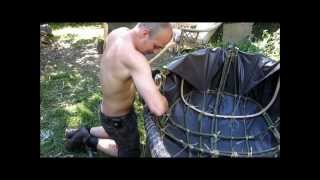 Building a two man boat using traditional skills bushcraft The Coracle [upl. by Gord]