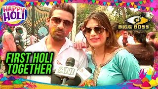 Puneesh Sharma And Bandgi Kalra FIRST Holi Together  Bigg Boss 11 [upl. by Sicard]