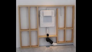 How To Install A Concealed Cistern  Back To The Wall  Mechnical Flushing [upl. by Esilehc487]