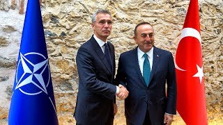 NATO Secretary General with Minister of Foreign Affairs of 🇹🇷Turkey Mevlüt Çavuşoğlu 11 OCT 2019 [upl. by Beitz]