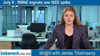 90 seconds  9am  RBNZ signals see NZD spike [upl. by Htennek947]