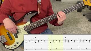 Family Tradition  Hank Williams Jr  Bass Guitar Cover Play Along Tabs [upl. by Etakyram533]