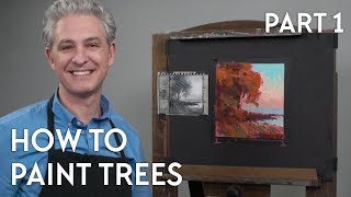 Pastel Painting How to Paint Trees  Part 1 [upl. by Hsivat]