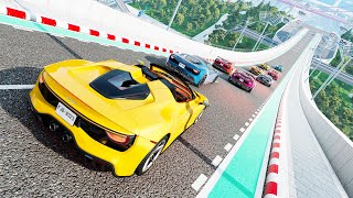 Car Jump Arena In BeamNG MULTIPLAYER Is Just A Destructive As Youd Think [upl. by Aicen530]