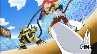 Infernape vs Electivire with Johto Victory Theme [upl. by Nimaynib109]