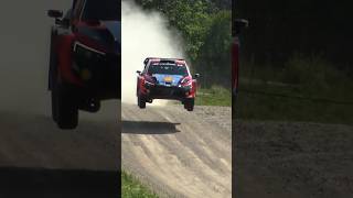 Teemu Suninen Flat Out Big Jump WRC Rally1 Rally RallyEstonia Hyundai RallyCar Shorts Viral [upl. by Akeenat]