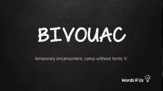 How to Pronounce BIVOUAC in American English [upl. by Airotciv271]