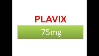 Plavix 75mg  Clopidogrel [upl. by Bealle]