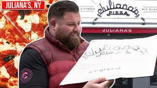 Julianas Pizza  Iconic New York Pizzeria  Food Review Club [upl. by Daukas]